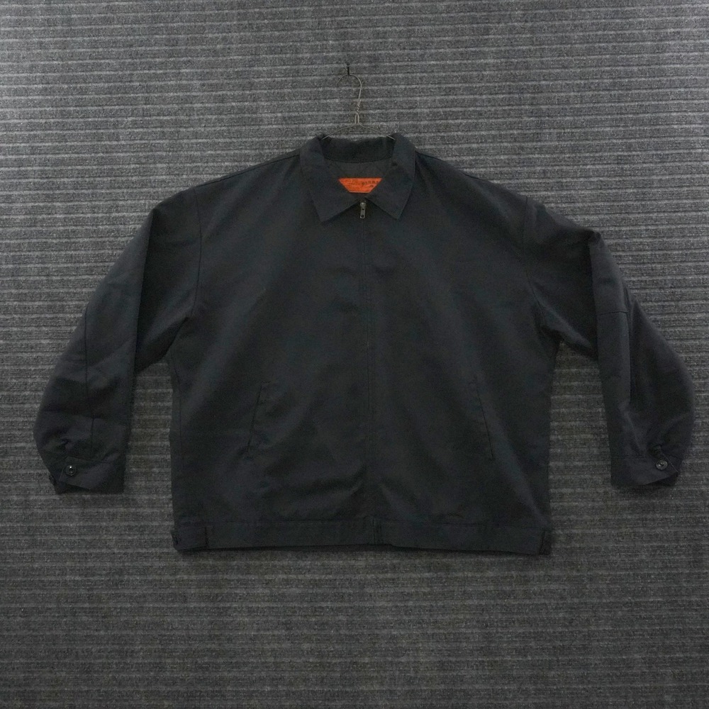 Red Kap Work Jacket Mens XXL Black Quilted Lined Full Zip Utility